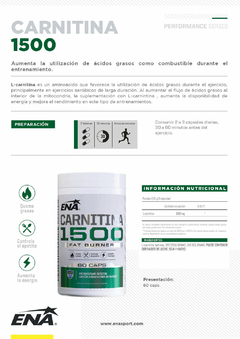 Carnitina Pro Burn 1500mg - Ena Sport - comprar online