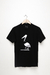 Camiseta preta pelicano 3 padrões