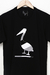 Camiseta preta pelicano 3 padrões na internet