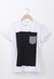 Camiseta branca retângulo preto - loja online