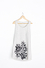 Vestido curto cinza claro flores - loja online
