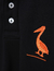 Polo preta pelicano laranja na internet