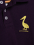 Polo roxa pelicano amarelo na internet