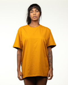 CAMISETA MOSTARDA 100% ALGODÃO FIO 30.1 PENTEADO