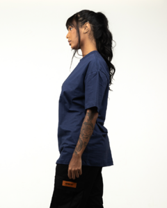 OVERSIZED AZUL MARINHO 100% ALGODÃO FIO 30.1 PENTEADO - comprar online