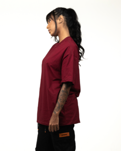 OVERSIZED VINHO 100% ALGODÃO FIO 30.1 PENTEADO - comprar online