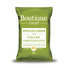 Chips de Papas Italian Tomato y Oliva Sin TACC 65 gs. - Boutique Chips