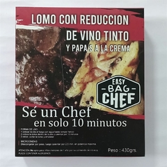 Lomo con Reduccion de Vino Tinto y Papas a la Crema 430 gs. - Easy Bag Chef