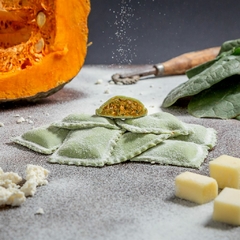 Ravioles Calabaza, Espinaca y Queso - Pastas Fusion Gourmet