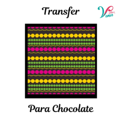 Transfer para Chocolate - Lote com 5 Folhas Iguais