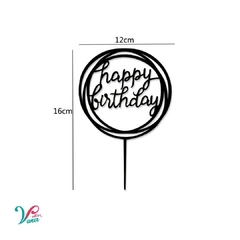 Topper para Bolo - Happy Birthday - Kit com 5 Variados - loja online