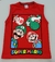 Camiseta Infantil Mario e Amigos Regata