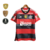 Camisa Flamengo I Patrocínios 23/24 Torcedor Masculina - Vermelho e Preto