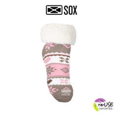 Pantu medias rosa-blanco-marron SOX