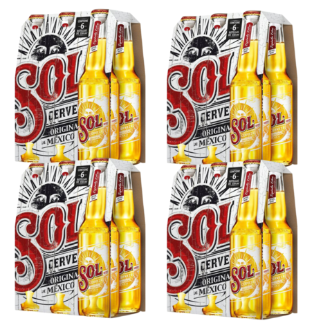 Cerveza Sol - Pack x 24 Porrones de 330 CC
