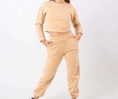 Conjunto de jogging camel