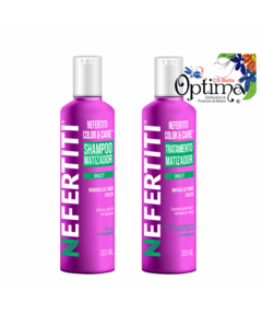 SHAMPOO Y TRATAMIENTO MATIZADOR VIOLETA NEFERTITI 300 ML C/U