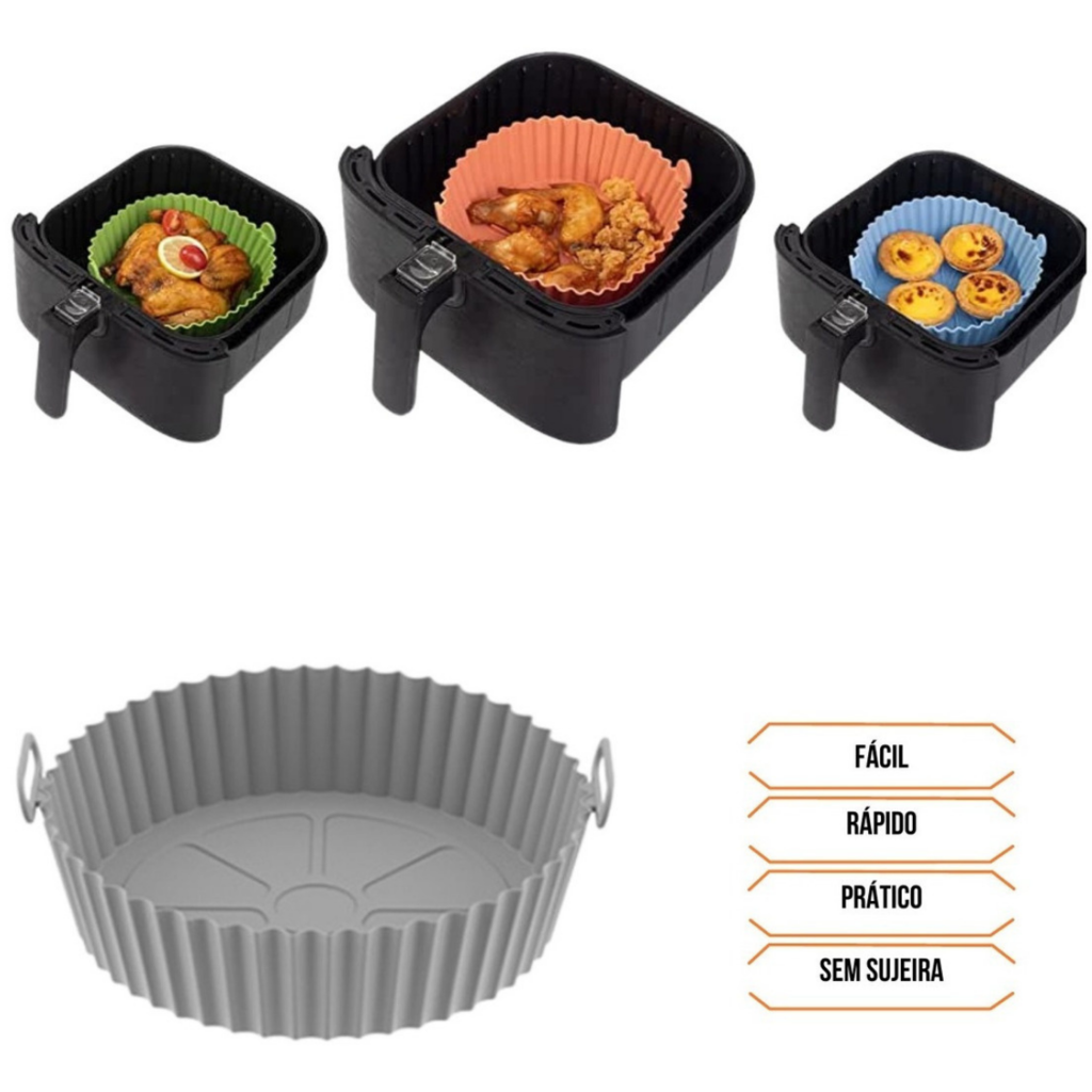 FORMA DE SILICONE CAERUS PARA AIR FRYER 19,5X6,5CM CRS-1799