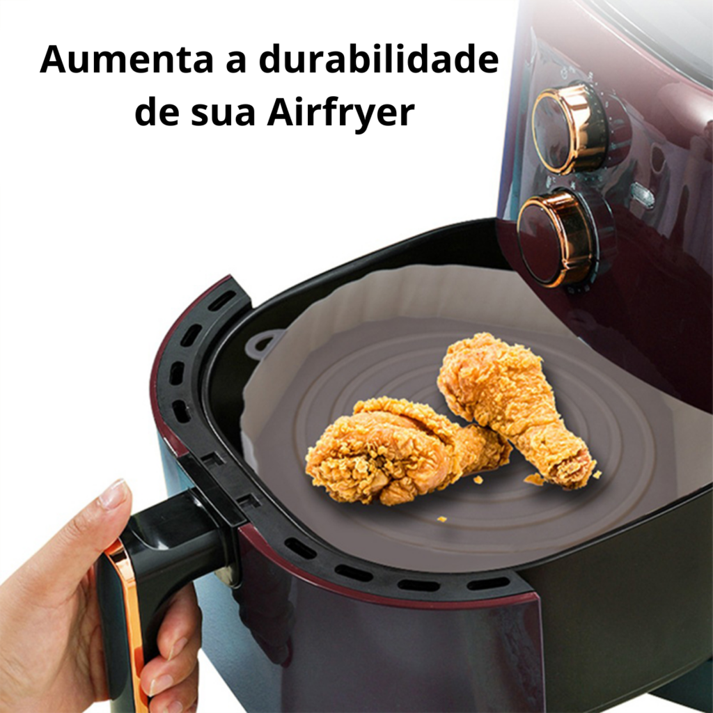 Kit 6 Forma Air Fryer De Silicone Reutilizável Antiaderente