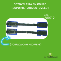 COTOVELEIRA EM COURO (SUPORTE PARA COTOVELOS) FORRADA COM NEOPRENE