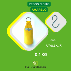 KIT - JOGO DE 06 PESOS EM LONA - COLORIDOS (0,5 Kg - 1.0 kg - 1.5 kg - 2.0 kg - 2.5 kg - 3.0 kg) na internet