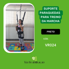 SUPORTE PARAQUEDAS PARA TREINO DA MARCHA - PRETO - loja online