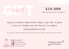 Gift Card $ 10.000