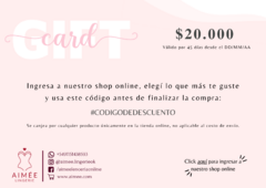 Gift Card $ 20.000