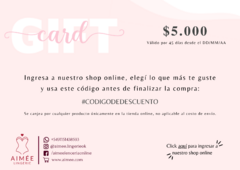 Gift Card $ 5.000