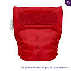 Imagen de Pañal Unitalla Ecopipo G4 Liso Velcro Rojo