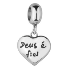 Berloque Aço Deus é Fiel