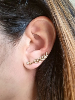 Ear cuff Folhagem Zirconias - comprar online