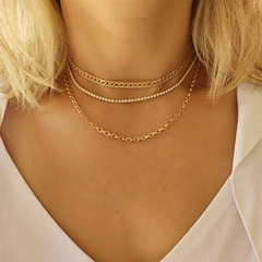 Choker Riviera Cristal 3mm Banhada na internet