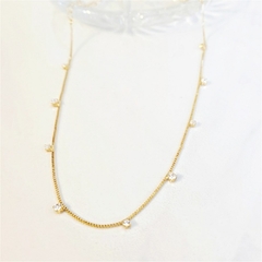 Choker Mini Pontos de Luz Banhada a Ouro - comprar online