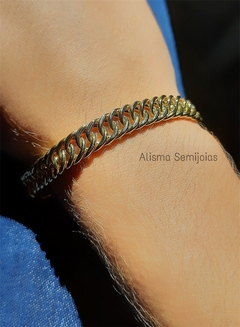 Bracelete Groumet Duplo Banhada