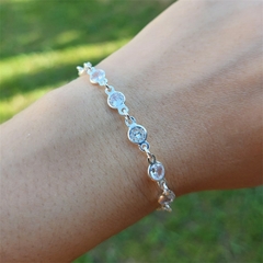 Pulseira Zircônias Cristais Prata 925 - comprar online