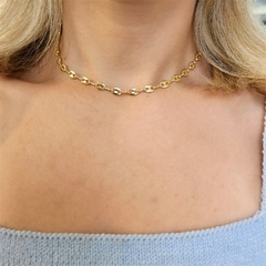 Choker Lacres Inspiração 8mm Banhada a Ouro