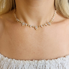 Choker Gotas Cravejadas Diana Esplendor Banhada - comprar online