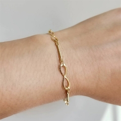 Pulseira Infinitos Banhada a Ouro - comprar online