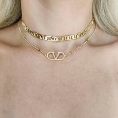 Choker D´ior Banhada a Ouro - Alisma Semijoias