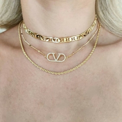 Choker D´ior Banhada a Ouro - loja online