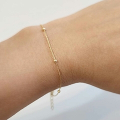 Pulseira Infantil Bolinhas Banhada a Ouro - comprar online