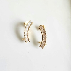 Ear Cuff Cravejado Baguete Aurea Banhado a Ouro - comprar online