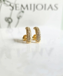 Brinco Ear Cuff Cravejado Cristal Aurea Banhado