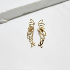 Brinco Ear Cuff Asa Vazado Aurea Banhado a Ouro