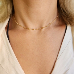 Choker Bolinhas Pequenas Banhado a Ouro - comprar online