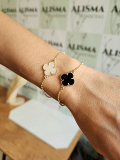 Pulseira Inspiração Trevo Banhada a Ouro - comprar online