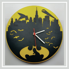 Relógio de parede em mdf - modelo Batman