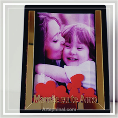 Porta Retrato 10 x 15cm tema - Mamãe te Amo - ARTPHINAL ACRÍLICOS