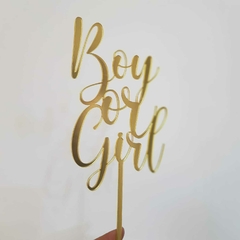 Topo de Bolo em Acrílico – Boy or Girl na internet